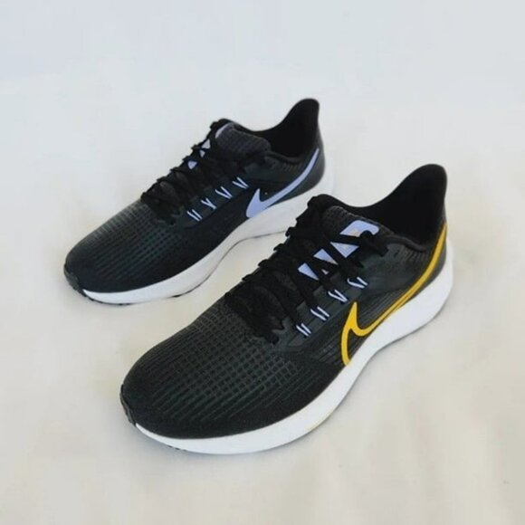 10 WOMEN'S Nike AIR ZOOM PEGASUS 39 BLACK PURPLE / YELLOW DH4072-004 - Picture 6 of 10